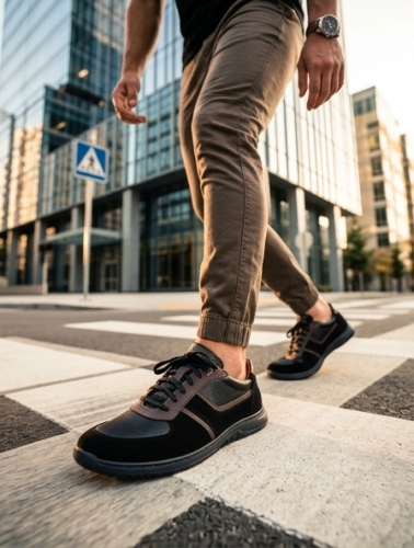 Sneakers (Кросівки) М чорний шкіра D-2700S Black Conhpol