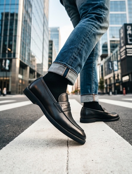 Loafers (Лофери) М чорний шкіра S040Y-4-Q589-GB2243 Black