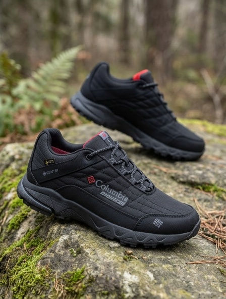 SNEAKERS ( КРОСІВКИ )  Montrail термомембрана -21’С М чорний\ червоний водовідштовхувальний поліестер A 2530-3 