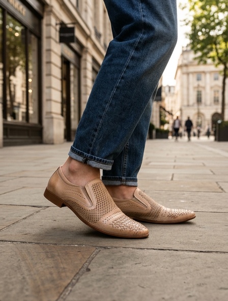 Slippers (Сліпери) М Світло коричневий шкіра YE2107-106 RONNY