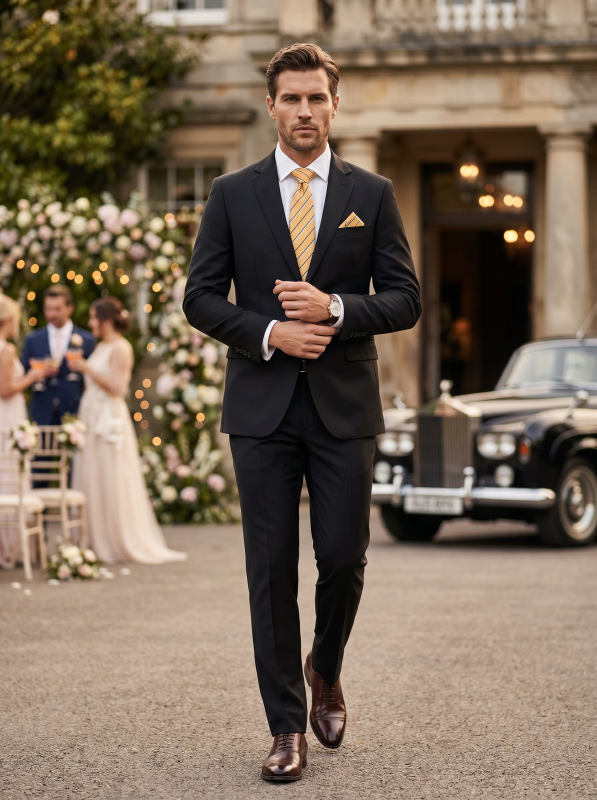 Чоловічий одяг Класичні костюми CLASSIC М чорний 80% WOOL, 20% VISCOSE 658 black ROMASTER