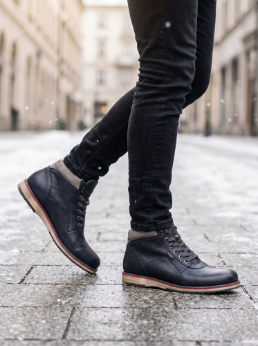 Winter boots (Черевики) М синій шкіра 3072034 -Ш KADAR KADAR 