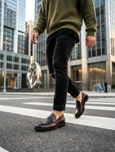 Loafers (Лофери) М коричн шкіра D993N-89-2 COFFEE Cosottinni