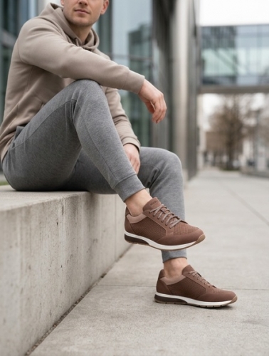 Sneakers (Кросівки) М коричн шкіра D-2947S Brown Conhpol