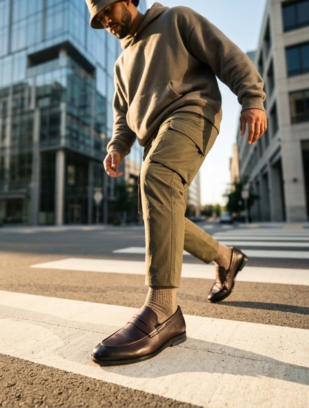 Loafers (Лофери) М коричневий шкіра 2055AB-0705 Brown