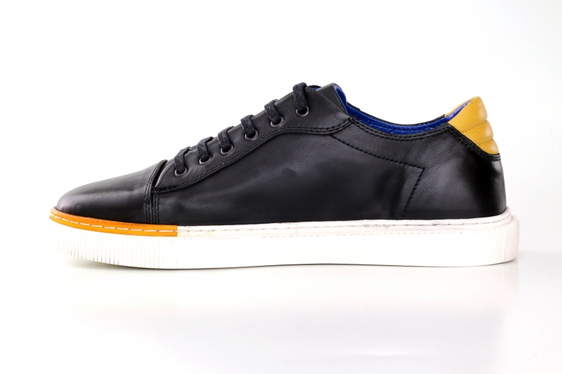 Sneakers (Кросівки) М чорний шкіра C7702 BLACK LUCIANO BELLINI