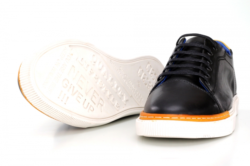 Sneakers (Кросівки) М чорний шкіра C7702 BLACK LUCIANO BELLINI
