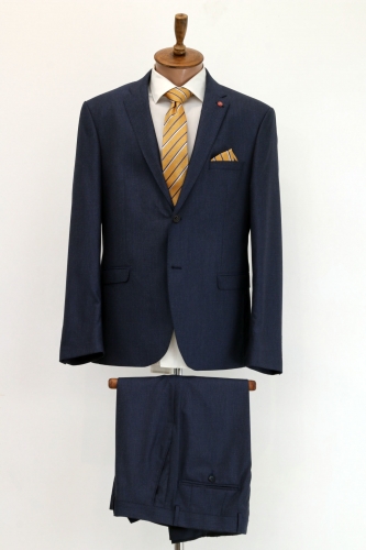 Чоловічий одяг Класичні костюми SLIM М синій 65 % POLY , 35% VISKON 1432 BLUE ZI.GANALI