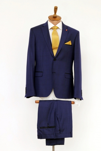 Чоловічий одяг Класичні костюми SLIM М синій 65 % POLY , 35% VISKON 1436 blue ZI.GANALI