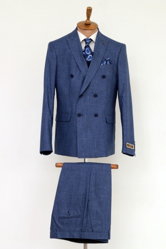 Чоловічий одяг Класичні костюми SLIM FIT М синій 80% WOOL, 20% VISCOSE K 010 BLUE AMONCE