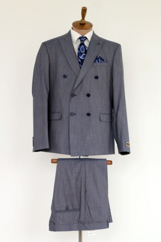 Чоловічий одяг Класичні костюми SLIM FIT М сіро-синій 80% WOOL, 20% VISCOSE K 010 GREY AMONCE