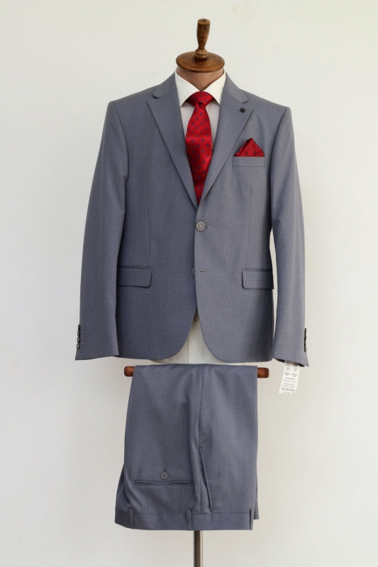 Чоловічий одяг Класичні костюми SLIM М сірий 65 % POLY , 35% VISKON E33 Light grey ZI.GANALI