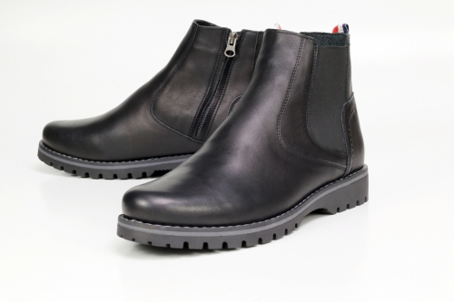Winter boots (Черевики) натуральне хутро М чорний шкіра 962 black RIKO