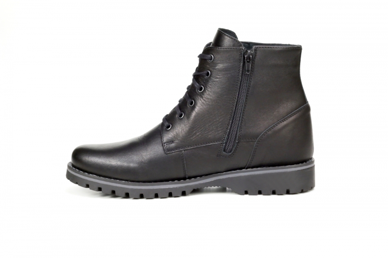 Winter boots (Черевики)  М чорний шкіра 867 black RIKO