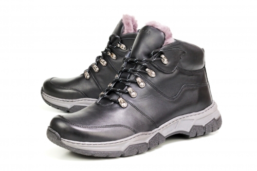 Winter boots (Черевики)  М  чорний шкіра 016-459 bllack IGUANA