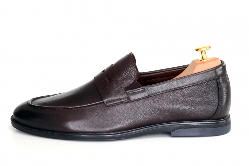 Loafers (Лофери) М коричневий шкіра 2055AB-0705 Brown