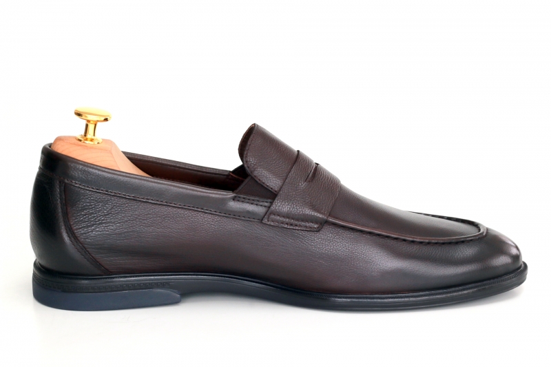 Loafers (Лофери) М коричневий шкіра 2055AB-0705 Brown