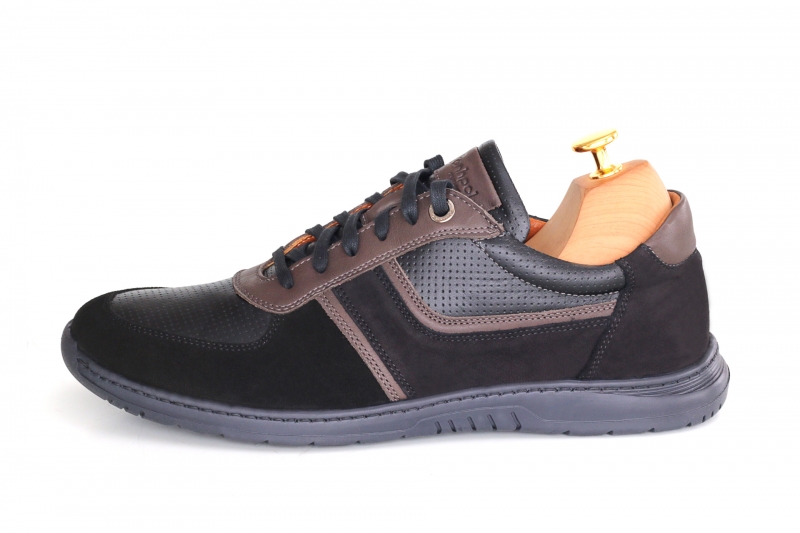 Sneakers (Кросівки) М чорний шкіра D-2700S Black Conhpol