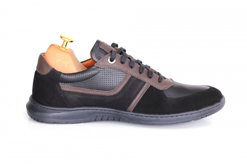 Sneakers (Кросівки) М чорний шкіра D-2700S Black Conhpol