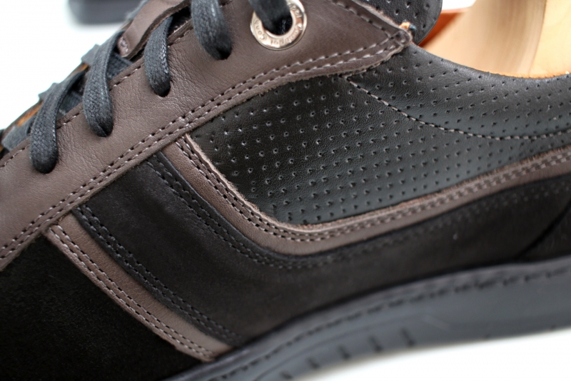 Sneakers (Кросівки) М чорний шкіра D-2700S Black Conhpol