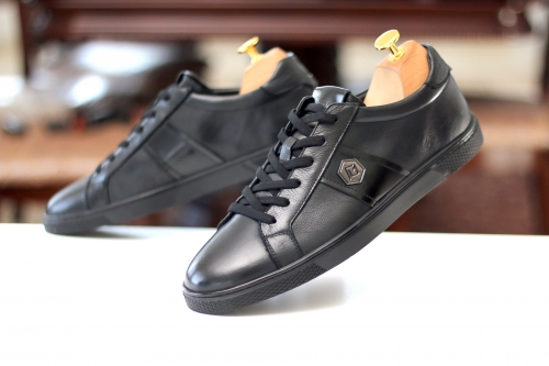 Sneakers (Кросівки) М чорний шкіра 2280AN-0701 Black Cosottinni
